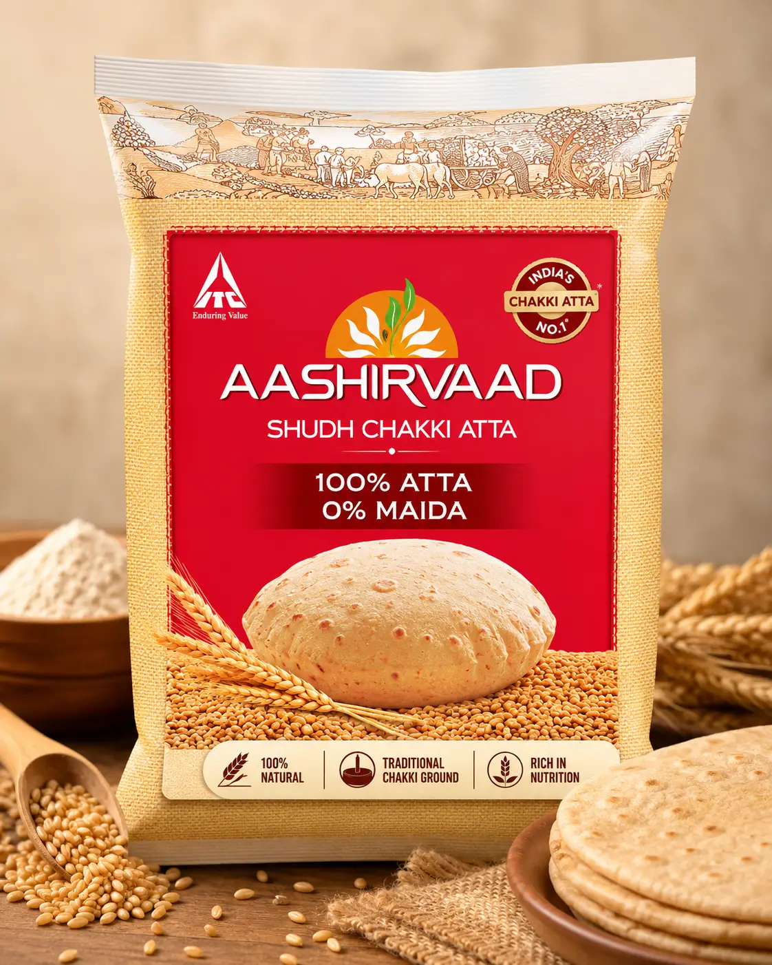 Aashirvaad Shudh Chakki Atta (100% Atta, 0% Maida)